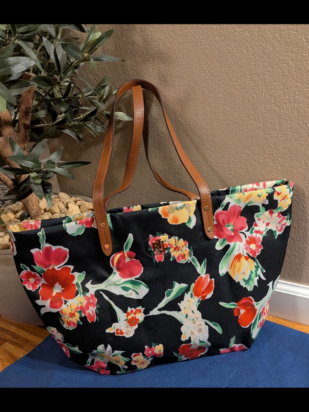 RALPH‎ LAUREN Nylon Bainbridge Floral Spring Summer Tote Bag